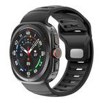 條紋雙色矽膠錶帶，適用於 Samsung Galaxy Watch Ultra 47mm / Ultra 2025