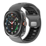 條紋雙色矽膠錶帶，適用於 Samsung Galaxy Watch Ultra 47mm / Ultra 2025