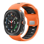 條紋雙色矽膠錶帶，適用於 Samsung Galaxy Watch Ultra 47mm / Ultra 2025