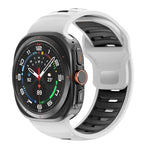 條紋雙色矽膠錶帶，適用於 Samsung Galaxy Watch Ultra 47mm / Ultra 2025