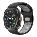 條紋雙色矽膠錶帶，適用於 Samsung Galaxy Watch Ultra 47mm / Ultra 2025