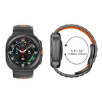 條紋雙色矽膠錶帶，適用於 Samsung Galaxy Watch Ultra 47mm / Ultra 2025