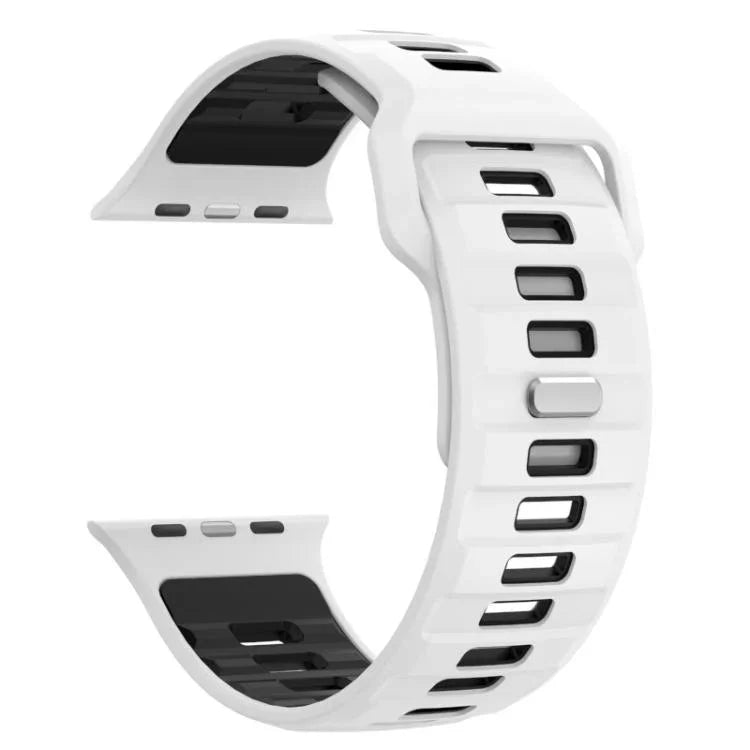 格紋反扣矽膠錶帶，適用於 Apple Watch 46mm / 49mm / 45mm / 44mm