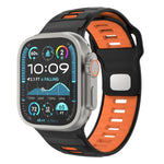 格紋反扣矽膠錶帶，適用於 Apple Watch 46mm / 49mm / 45mm / 44mm