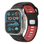 格紋反扣矽膠錶帶，適用於 Apple Watch 46mm / 49mm / 45mm / 44mm