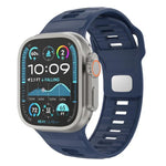 格紋反扣矽膠錶帶，適用於 Apple Watch 46mm / 49mm / 45mm / 44mm
