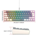 HXSJ V400 有線配色 RGB 背光薄膜鍵盤 63鍵鍵帽，線長：1.7米，V400 米色+灰色，V400 灰色+米色，V400 米色+灰色+橙色，V400 灰色+米色+橙色