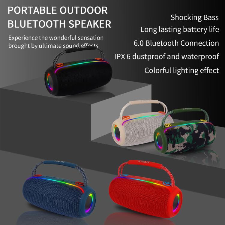 PRO13 20W 便攜戶外 IPX5 立體聲音響條低音炮 RGB 無線喇叭