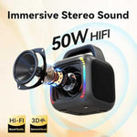 MS6K 便攜 RGB 燦爛藍牙喇叭 戶外卡拉 OK 低音炮，無麥克風，雙麥克風