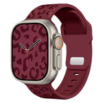 凹槽豹紋扣矽膠錶帶，適用於 Apple Watch 46mm / 49mm / 45mm / 44mm，適用於 Apple Watch 42mm / 41mm / 40mm / 38mm