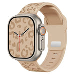 凹槽豹紋扣矽膠錶帶，適用於 Apple Watch 46mm / 49mm / 45mm / 44mm，適用於 Apple Watch 42mm / 41mm / 40mm / 38mm