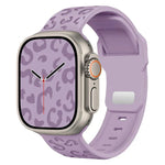 凹槽豹紋扣矽膠錶帶，適用於 Apple Watch 46mm / 49mm / 45mm / 44mm，適用於 Apple Watch 42mm / 41mm / 40mm / 38mm