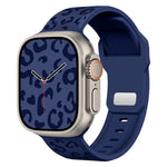 凹槽豹紋扣矽膠錶帶，適用於 Apple Watch 46mm / 49mm / 45mm / 44mm，適用於 Apple Watch 42mm / 41mm / 40mm / 38mm