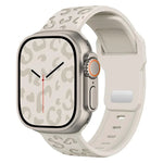 凹槽豹紋扣矽膠錶帶，適用於 Apple Watch 46mm / 49mm / 45mm / 44mm，適用於 Apple Watch 42mm / 41mm / 40mm / 38mm