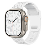 凹槽豹紋扣矽膠錶帶，適用於 Apple Watch 46mm / 49mm / 45mm / 44mm，適用於 Apple Watch 42mm / 41mm / 40mm / 38mm