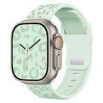 凹槽豹紋扣矽膠錶帶，適用於 Apple Watch 46mm / 49mm / 45mm / 44mm，適用於 Apple Watch 42mm / 41mm / 40mm / 38mm