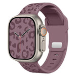 凹槽豹紋扣矽膠錶帶，適用於 Apple Watch 46mm / 49mm / 45mm / 44mm，適用於 Apple Watch 42mm / 41mm / 40mm / 38mm