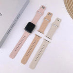 凹槽豹紋扣矽膠錶帶，適用於 Apple Watch 46mm / 49mm / 45mm / 44mm，適用於 Apple Watch 42mm / 41mm / 40mm / 38mm
