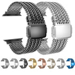 網狀磁吸不鏽鋼錶帶，適用於 Apple Watch 46mm / 49mm / 45mm / 44mm，適用於 Apple Watch 42mm / 41mm / 40mm / 38mm