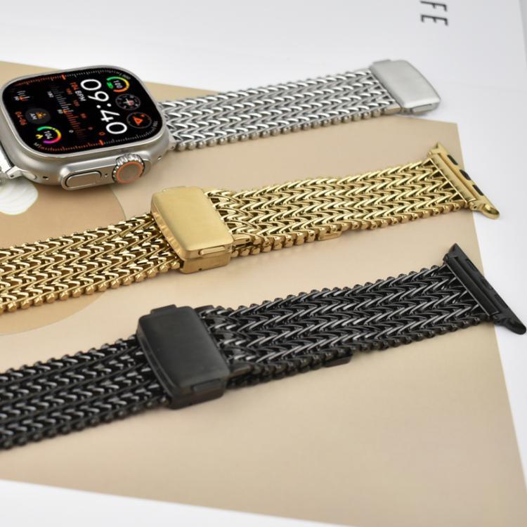 網狀磁吸不鏽鋼錶帶，適用於 Apple Watch 46mm / 49mm / 45mm / 44mm，適用於 Apple Watch 42mm / 41mm / 40mm / 38mm