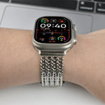 網狀磁吸不鏽鋼錶帶，適用於 Apple Watch 46mm / 49mm / 45mm / 44mm，適用於 Apple Watch 42mm / 41mm / 40mm / 38mm
