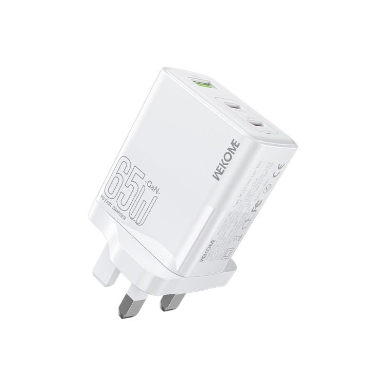 WK WP-U66 Kinkong 65W 雙 USB-C / Type-C + USB GaN 快速充電器，英規插頭，美規插頭，歐規插頭