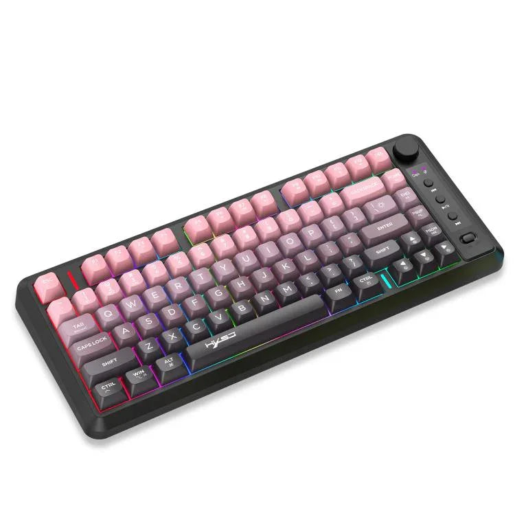 HXSJ L400 三模無線 RGB 燈薄膜 81鍵鍵盤