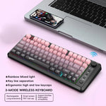 HXSJ L400 三模無線 RGB 燈薄膜 81鍵鍵盤