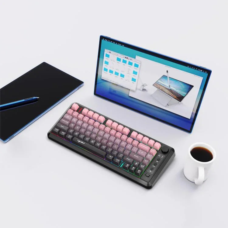 HXSJ L400 三模無線 RGB 燈薄膜 81鍵鍵盤