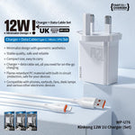 WK WP-U76 Kinkong 12W USB 充電器套裝，英規插頭，美規插頭，歐規插頭