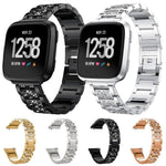 xDfind Diamond Jewelry Stainless Steel Watch Band, For Fitbit Charge 6 / 5 18mm, For Fitbit Inspire 3 12mm, For Fitbit Versa 4 / 3 / Sense2 / 1 20mm, For Fitbit Luxe / Special Edition 12mm, For Fitbit Inspire 2 / Ace 3 14mm, For Fitbit Charge 4 / 3 18mm