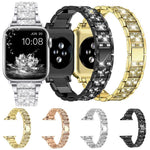 xDfind 鑽石珠寶不鏽鋼錶帶，適用於 Apple Watch 42 / 44 / 45 / 46 / 49mm，適用於 Apple Watch 38 / 40 / 41 / S10 42mm