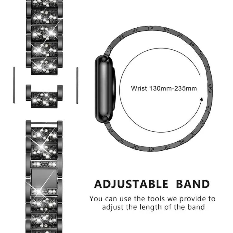xDfind 鑽石珠寶不鏽鋼錶帶，適用於 Apple Watch 42 / 44 / 45 / 46 / 49mm，適用於 Apple Watch 38 / 40 / 41 / S10 42mm