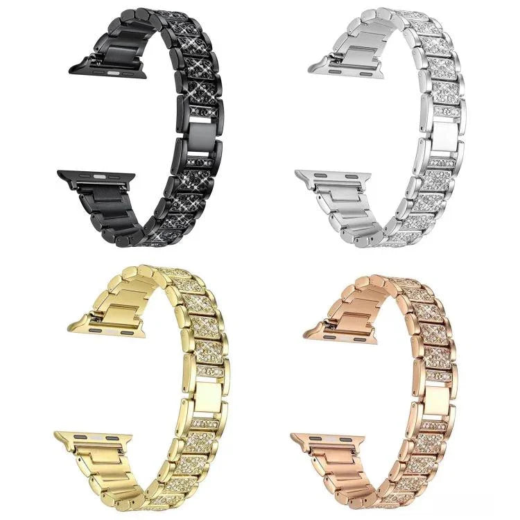xDfind 鑽石珠寶不鏽鋼錶帶，適用於 Apple Watch 42 / 44 / 45 / 46 / 49mm，適用於 Apple Watch 38 / 40 / 41 / S10 42mm