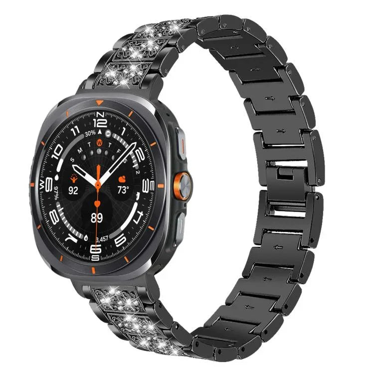 xDfind 鑽石珠寶不鏽鋼錶帶，適用於 Samsung Galaxy Watch Ultra / Ultra 2025，適用於 Samsung Galaxy Watch8 / Watch8 Classic，適用於 Samsung Galaxy Watch7 / FE / 6 / 5 / 4，適用於 Samsung Galaxy Fit3
