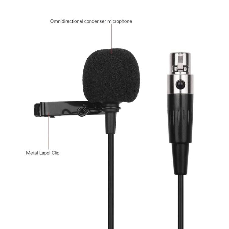 金屬領夾式麥克風，線長：1.5m，3 針 XLR 頭，4 針 XLR 頭