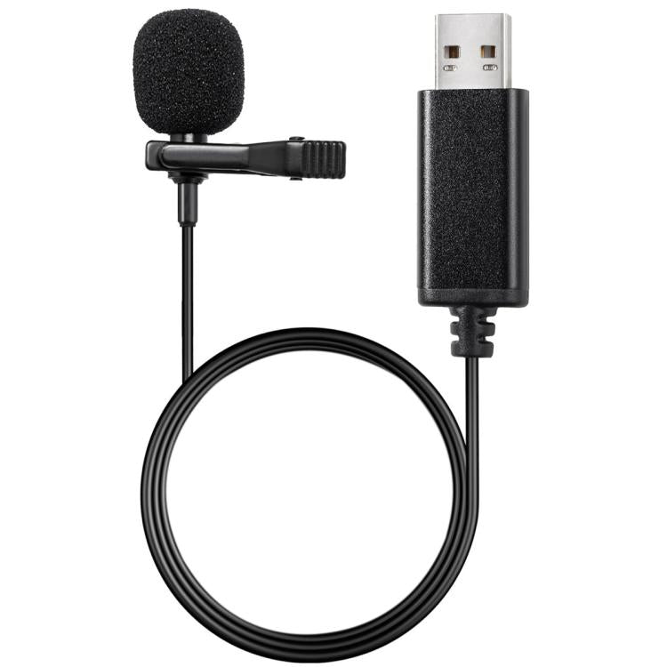 USB 介面筆記型電腦領夾式麥克風，適用於直播會議錄音，USB 介面