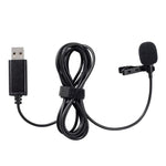 USB 介面筆記型電腦領夾式麥克風，適用於直播會議錄音，USB 介面