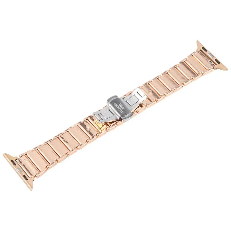 三珠陶瓷18mm鋼錶帶，適用於 Apple Watch 46mm / 49mm / 45mm / 44mm，適用於 Apple Watch 42mm / 41mm / 40mm / 38mm