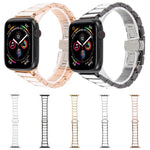 三珠陶瓷18mm鋼錶帶，適用於 Apple Watch 46mm / 49mm / 45mm / 44mm，適用於 Apple Watch 42mm / 41mm / 40mm / 38mm