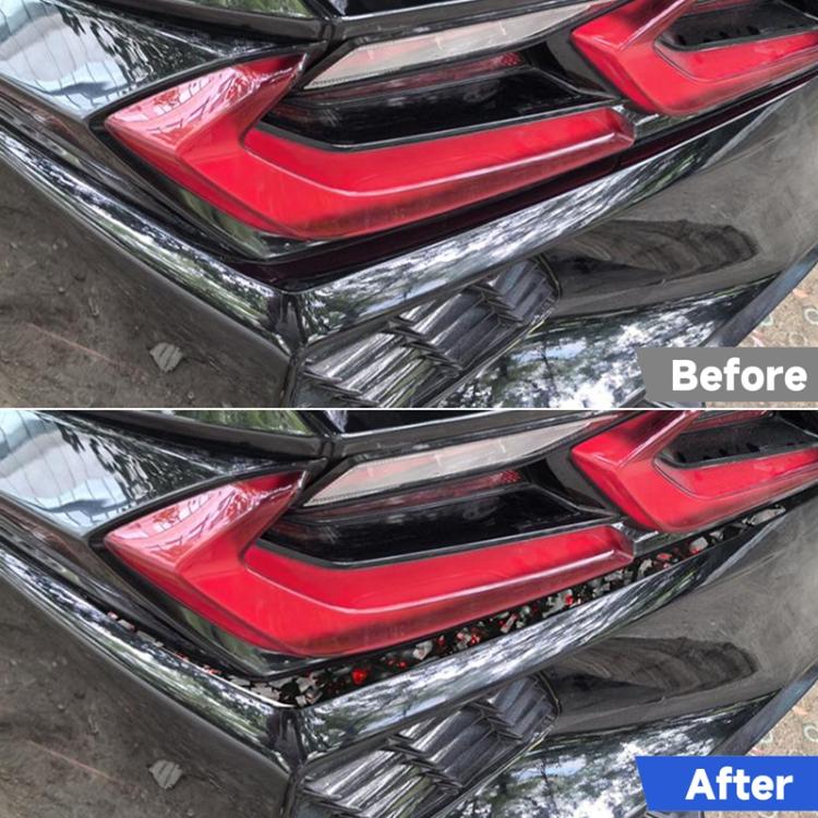 2pcs/Set Forged Gold Foil Carbon Fiber Car Taillight Below Decorative Sticker for Chevrolet Corvette C8 2020-, Left and Right Driver, Taillight Below