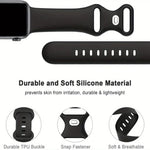 蝴蝶扣矽膠錶帶，附整合式PC保護蓋，適用於Apple Watch系列44mm、Apple Watch系列40mm、Apple Watch系列10 / 11 46mm、Apple Watch系列10 / 11 42mm、Apple Watch系列45mm