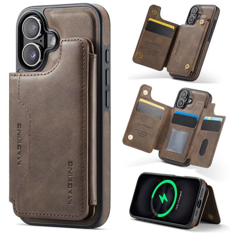 MAGKING K3 系列 MagSafe RFID 卡包可拆卸手機殼，適用於 iPhone 17e / 16e、iPhone 17、iPhone 16 Pro Max、iPhone 16 Pro、iPhone 16 Plus、iPhone 16