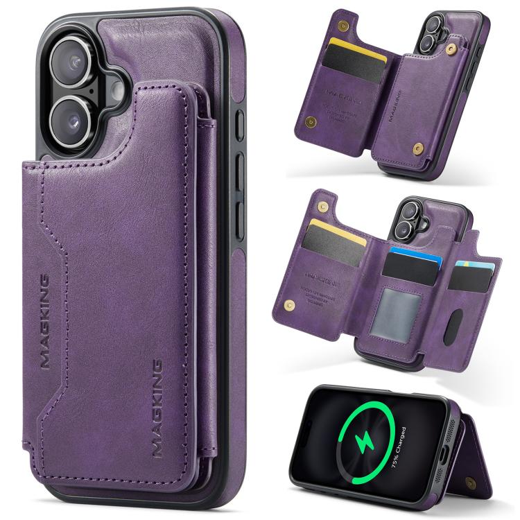 MAGKING K3 系列 MagSafe RFID 卡包可拆卸手機殼，適用於 iPhone 17e / 16e、iPhone 17、iPhone 16 Pro Max、iPhone 16 Pro、iPhone 16 Plus、iPhone 16