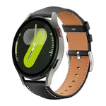 xDfind Flat Head Black Shark Fine Grain Leather Watch Band, For Samsung Galaxy Watch Ultra / Ultra 2025, For Samsung Galaxy Watch8 / Watch8 Classic, For Samsung Galaxy Watch7 / FE / 6 / 5 / 4