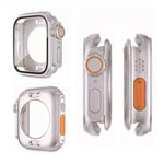 梯形扣環尼龍錶帶，附可更換Ultra 49mm薄膜PC保護蓋，適用於Apple Watch系列44mm、Apple Watch系列40mm、Apple Watch系列10 / 11 46mm、Apple Watch系列10 / 11 42mm、Apple Watch系列45mm