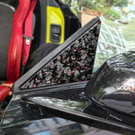 4pcs/Set Forged Gold Foil Carbon Fiber Car Outside A-pillar Decorative Sticker for Chevrolet Corvette C8 2020-, Left and Right Driver, Outside A-pillar