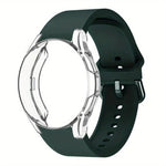 矽膠錶帶附 TPU 保護殼，適用於 Samsung Galaxy Watch 7 44mm，適用於 Samsung Galaxy Watch 7 40mm，適用於 Samsung Galaxy Watch 4 Classic 46mm，適用於 Samsung Galaxy Watch 4 Classic 42mm