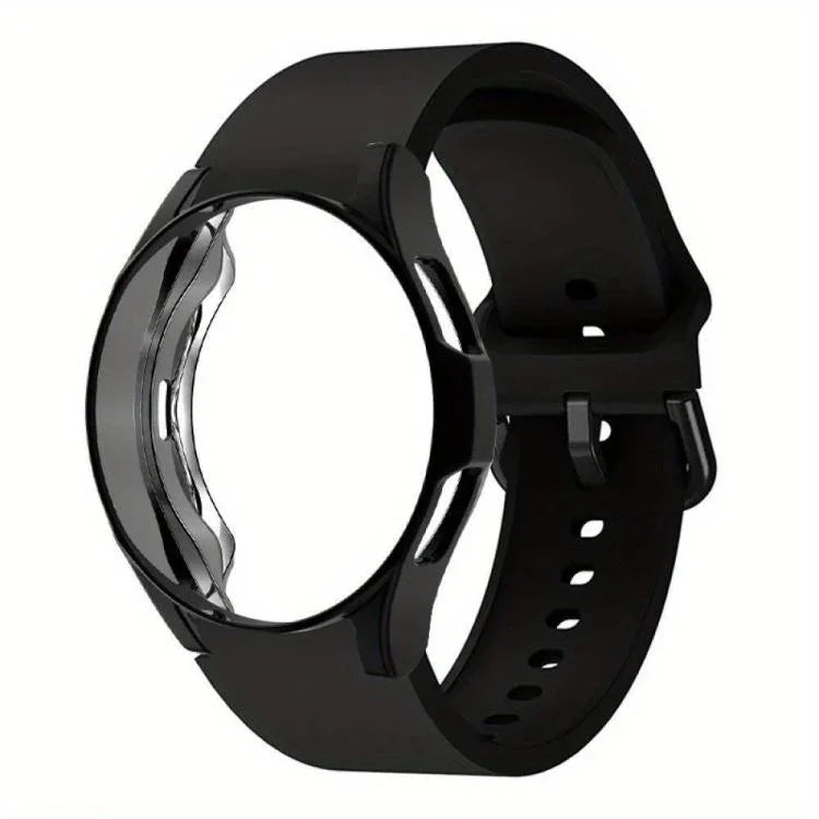 矽膠錶帶附 TPU 保護殼，適用於 Samsung Galaxy Watch 7 44mm，適用於 Samsung Galaxy Watch 7 40mm，適用於 Samsung Galaxy Watch 4 Classic 46mm，適用於 Samsung Galaxy Watch 4 Classic 42mm