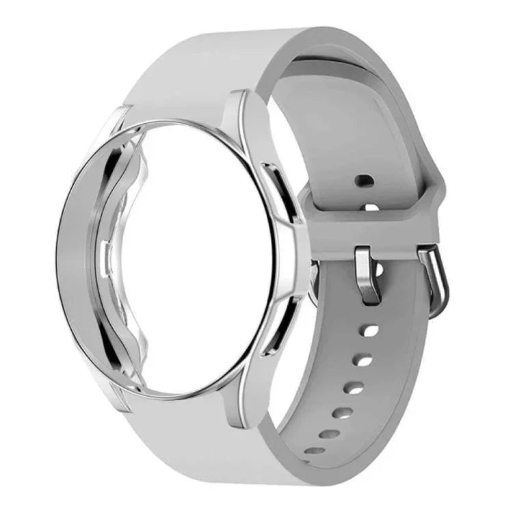 矽膠錶帶附 TPU 保護殼，適用於 Samsung Galaxy Watch 7 44mm，適用於 Samsung Galaxy Watch 7 40mm，適用於 Samsung Galaxy Watch 4 Classic 46mm，適用於 Samsung Galaxy Watch 4 Classic 42mm